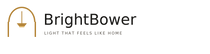BrightBower logo with gold lighting arch and tagline