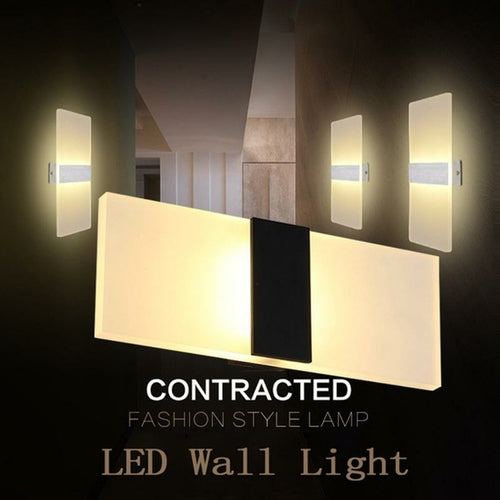 Modern Led Wall Lamp AC90-260V 3W 6W 9W 12W Wall Mounted Sconces